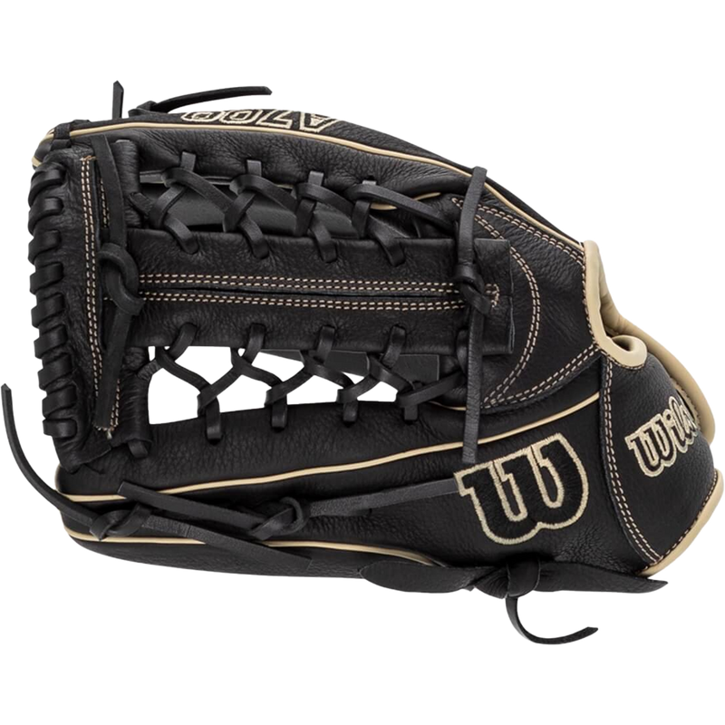 A700 Infield/Outfield 12" Single Post T-Web Left Hand Throw, Wilson A700 Infield/Outfield 12" Single Post T-Web 2024 - Left Hand Throw Black/Blonde thumb