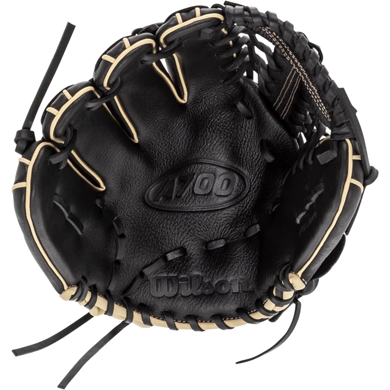 A700 Infield/Outfield 12" Single Post T-Web Left Hand Throw, Wilson A700 Infield/Outfield 12" Single Post T-Web 2024 - Left Hand Throw Black/Blonde top