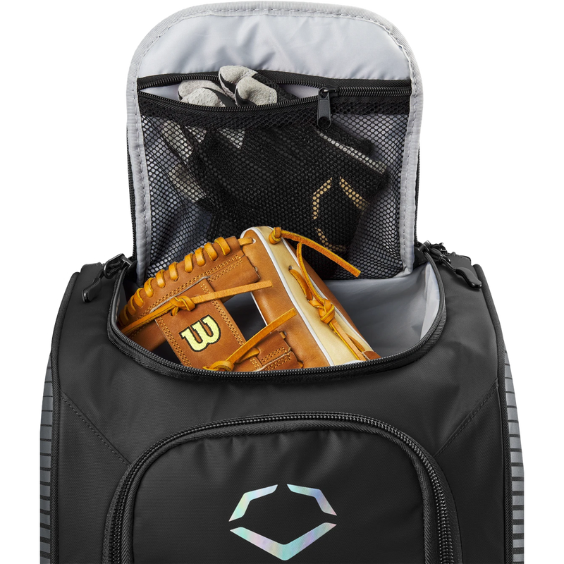 Tone Set Wheeled Bag, EvoShield Tone Set Wheeled Bag top open