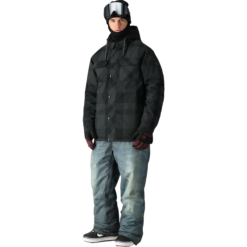 Men's Woodland Jacket, Men's Woodland Jacket in TNBP-Tonal Black Plaid front