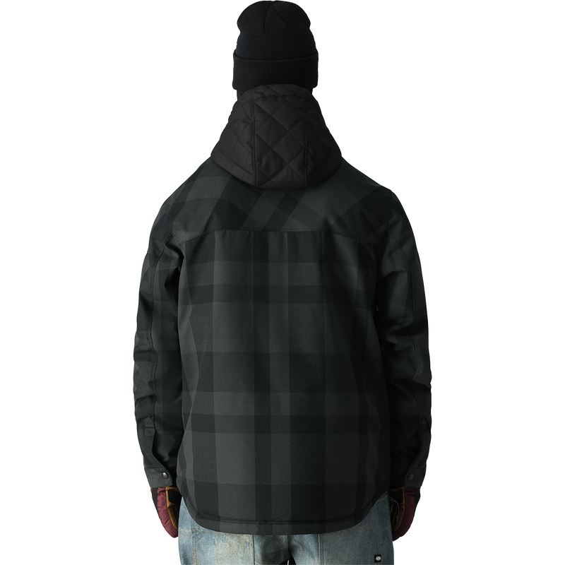 Men's Woodland Jacket, Men's Woodland Jacket in TNBP-Tonal Black Plaid back