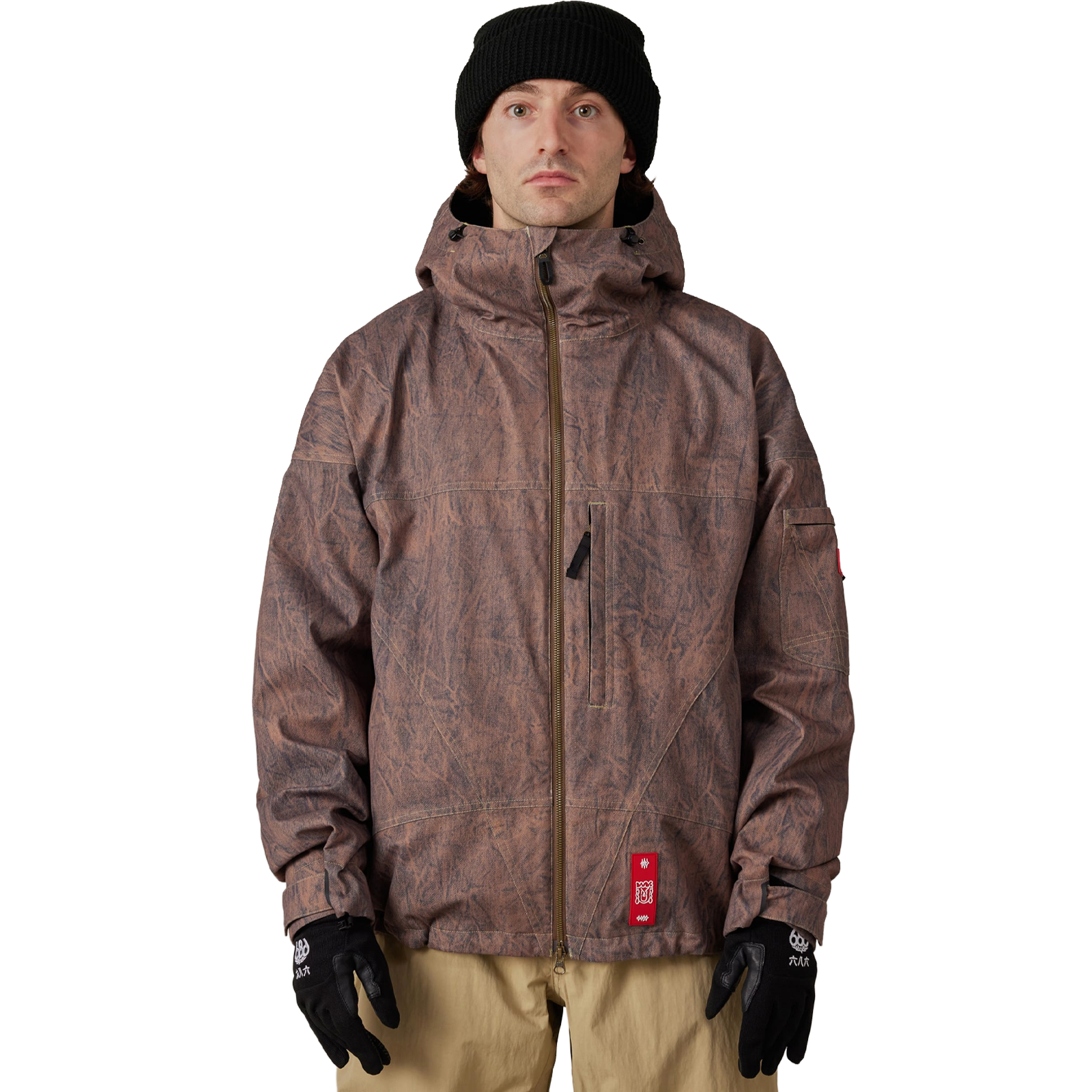 686 Men's Dojo Jacket in BNCW-Brown Crinkle Wash