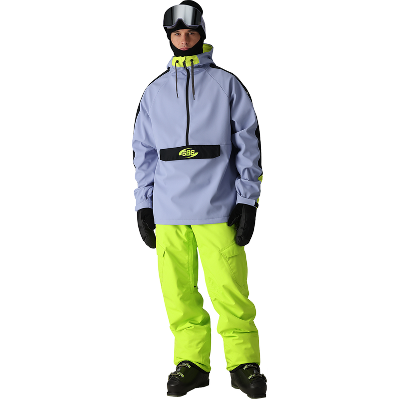 Men's Waterproof Anorak, 86 Men's Waterproof Anorak in PRIC-Purple Impression Colorblock front