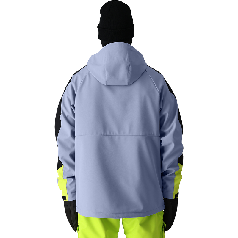 Men's Waterproof Anorak, 86 Men's Waterproof Anorak in PRIC-Purple Impression Colorblock back