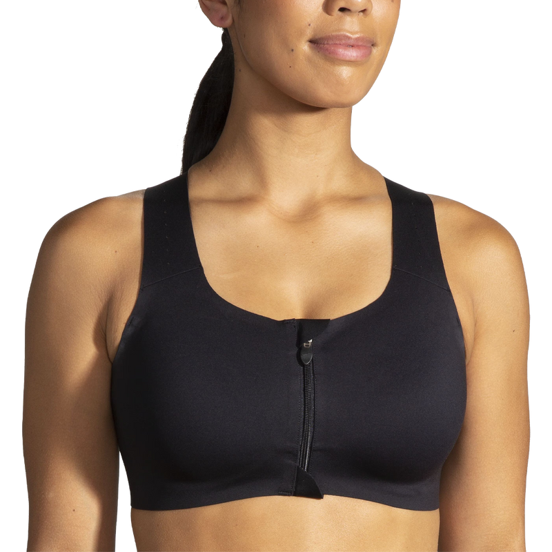 Women's Dare Zip Run Bra 2.0, Brooks Women's Dare Zip Run Bra 2.0 front