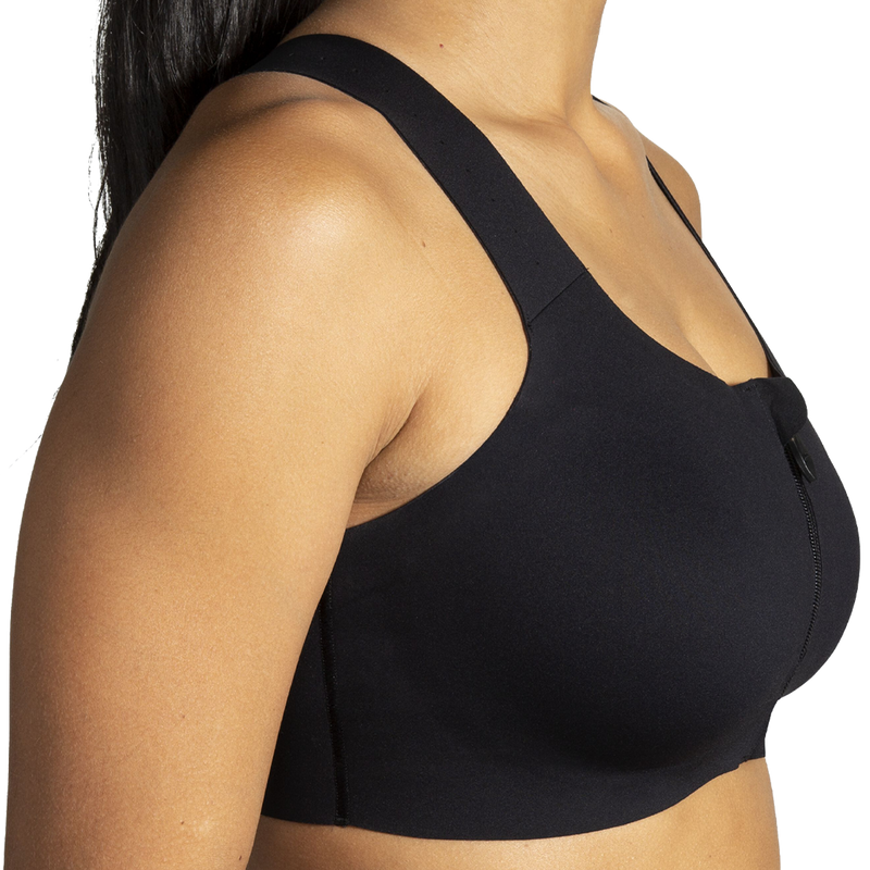 Women's Dare Zip Run Bra 2.0, Brooks Women's Dare Zip Run Bra 2.0 side