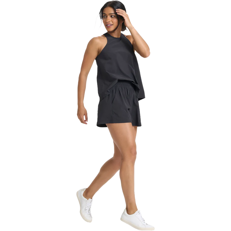 Women's Villa Short, Vuori Women's Villa Short in Black back left front right action