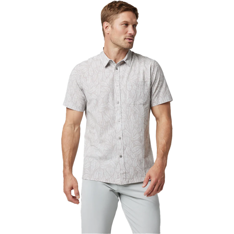 Men's Bridge Short Sleeve Button Down, Vuori Men's Bridge Short Sleeve Button Down in Umber Sago front