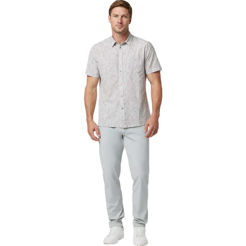 Men's Bridge Short Sleeve Button Down, Vuori Men's Bridge Short Sleeve Button Down in Umber Sago front