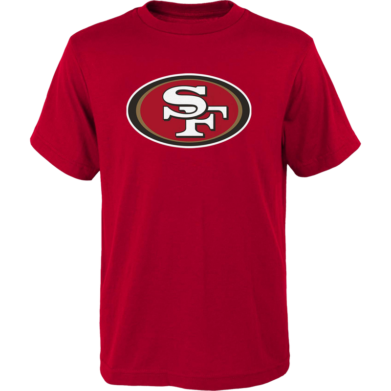 Youth 49ers Primary Logo Short Sleeve Cotton Tee, Featured Image