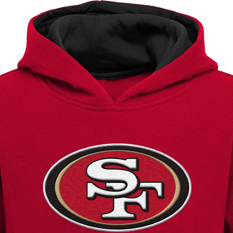 Youth 49ers Prime Hoodie, Outerstuff Youth 49ers Prime Hoodie logo and hood
