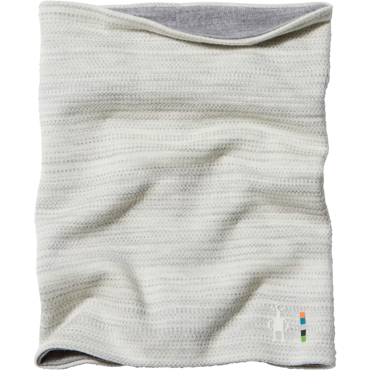 Smartwool Thermal Merino Reversible Neck Gaiter in P98-Light Gray Color Shift