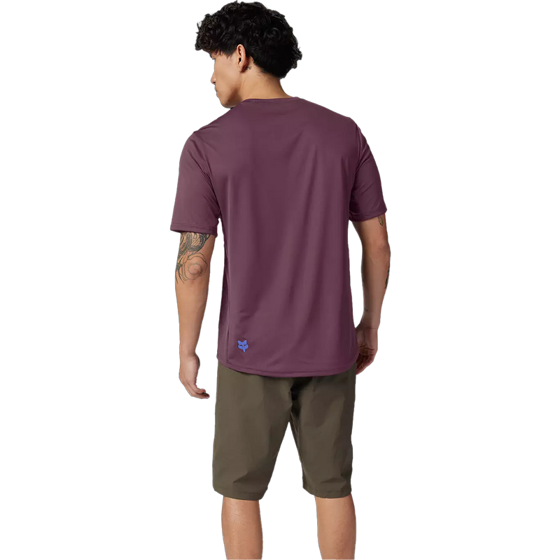 Fox Head Men's Ranger Short Sleeve Jersey Moth in Dark Purple back