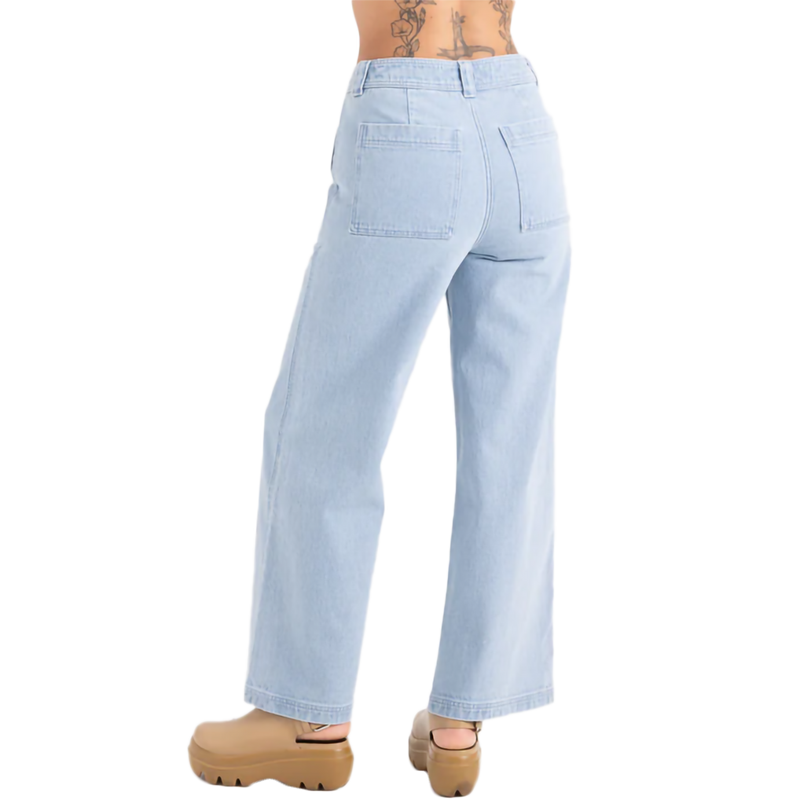 Women's HWY SS125 Pant, Roark Women's HWY SS125 Pant in Bleach Wash Indigo back