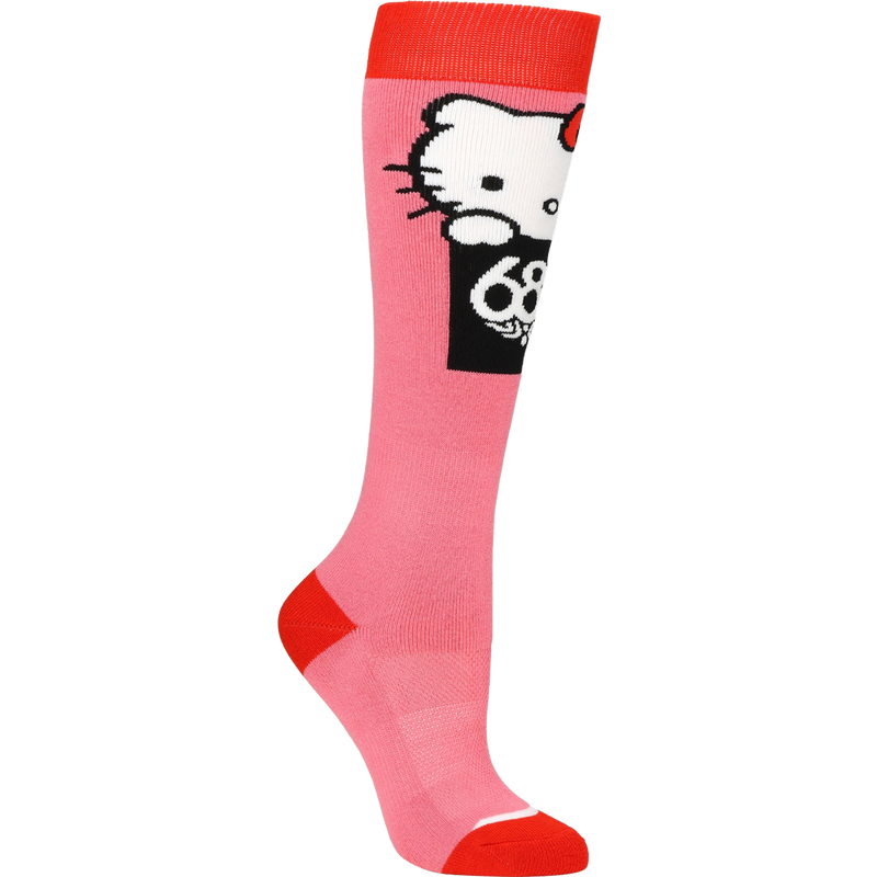 Women's Hello Kitty Sock (2-pack), 686 Women's Hello Kitty Sock (2-pack) Geranium Pink