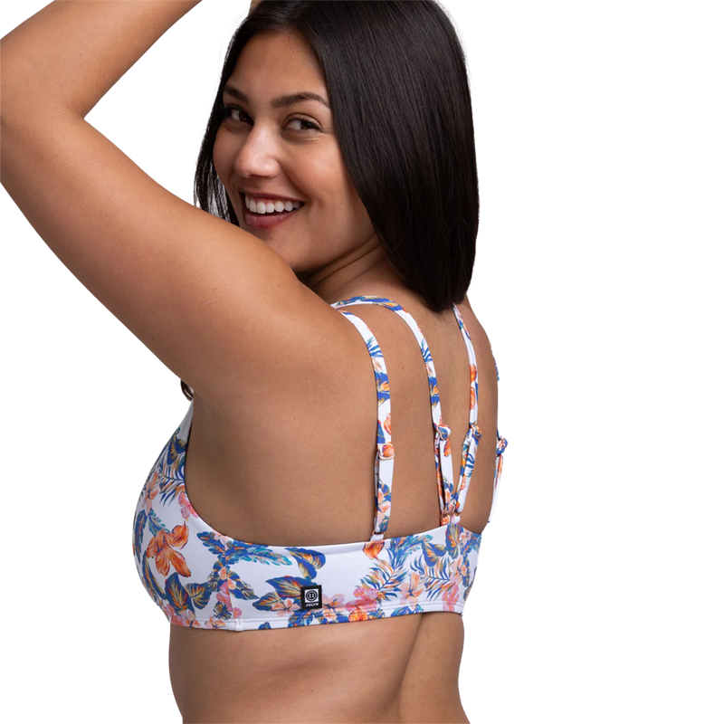 Women's Suzy Bikini Top, Jolyn Women's Suzy Bikini Top in Flora Tiki back left