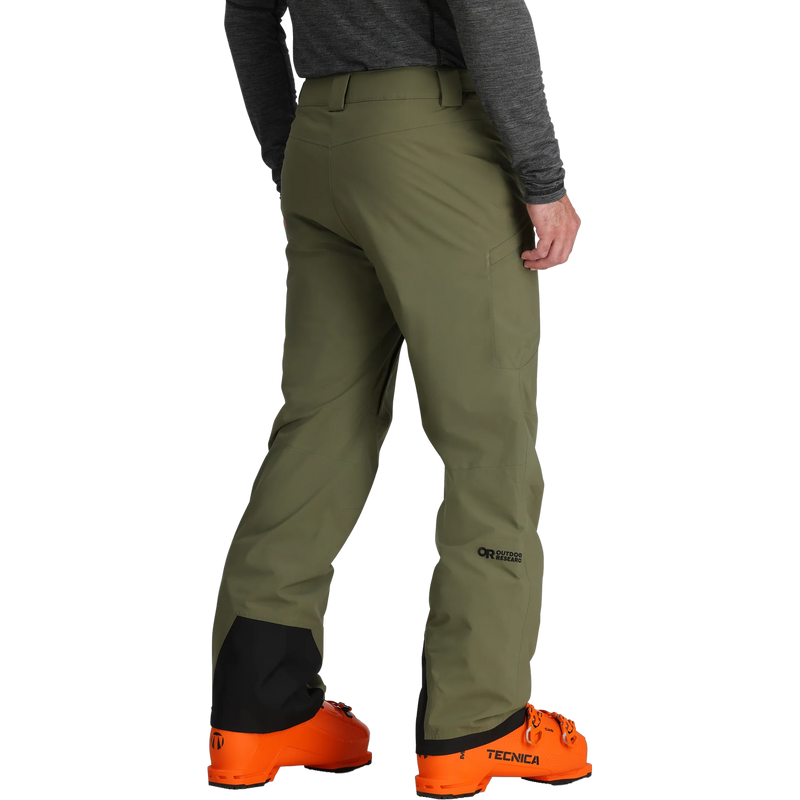 Men's Snowcrew Pants, Outdoor Research Men's Snowcrew Pants in 2288-Ranger Green back right