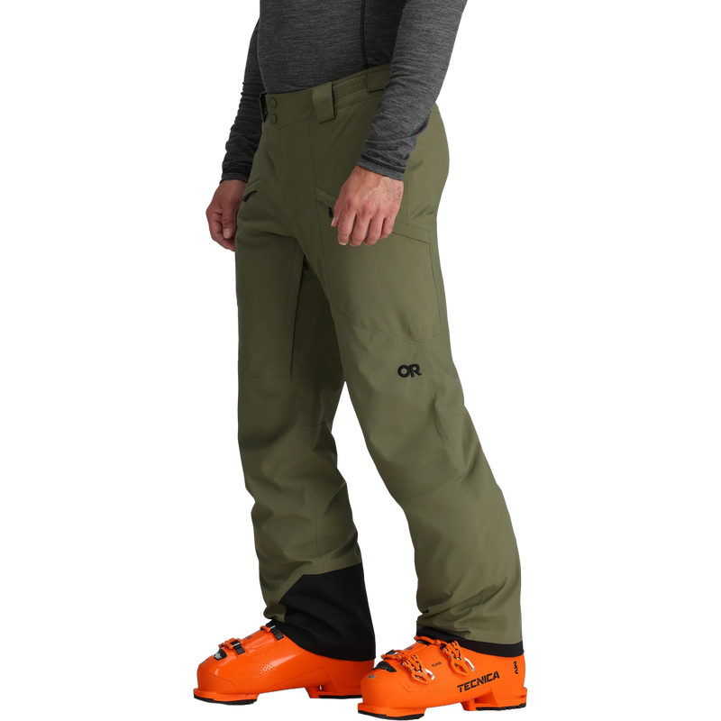 Men's Snowcrew Pants, Outdoor Research Men's Snowcrew Pants in 2288-Ranger Green front left