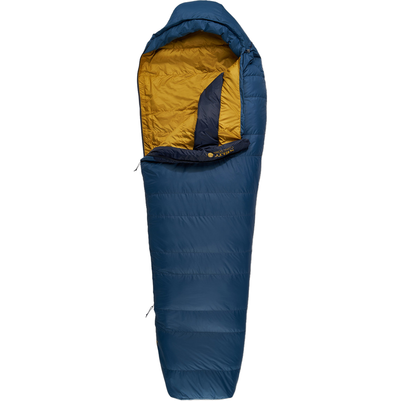 Cosmic Down 20 - Long, Kelty Cosmic Down 20 unzipped