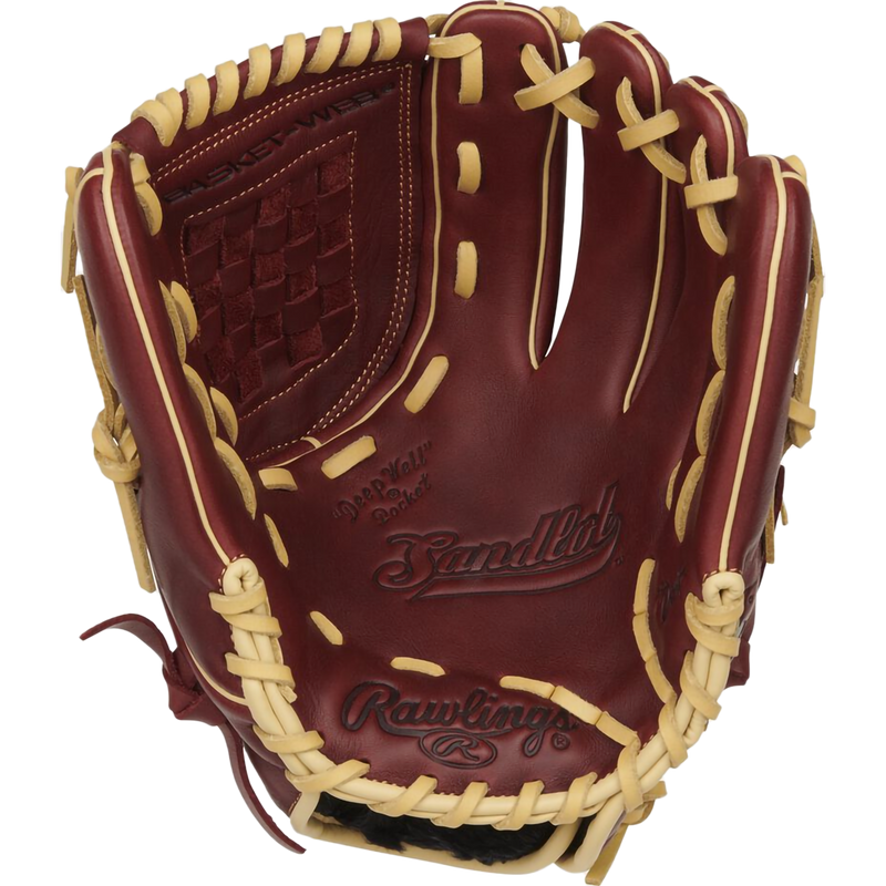 Sandlot Series Infield/Pitcher's - 12" Basket Web, Rawlings Sandlot Series Infield/Pitcher's - 12" Basket Web in Sherry palm