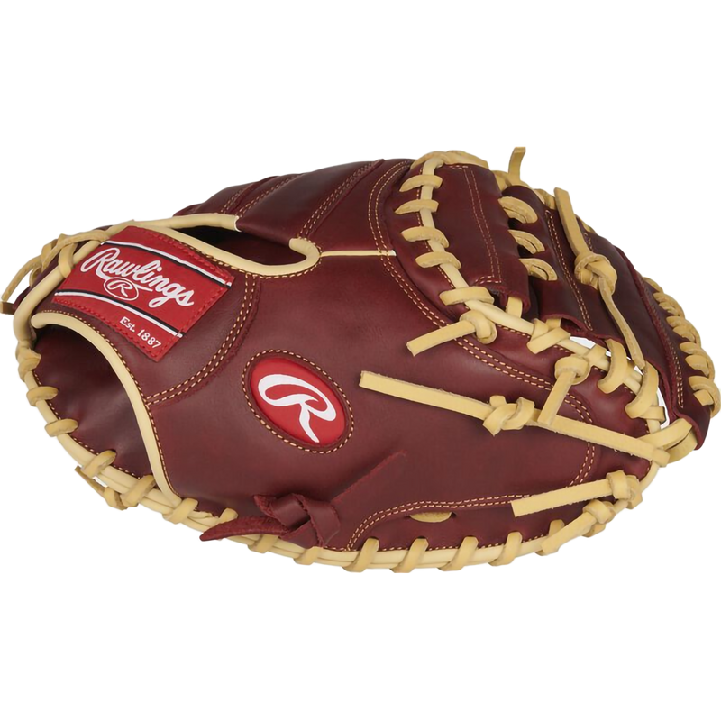 Sandlot Series Catchers Mitt - 33" Solid Web, Rawlings Sandlot Series Catchers Mitt - 33" Solid Web in Sherry thumb