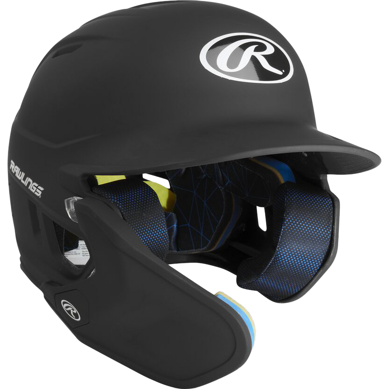 Rawlings Junior Mach Adjust Helmet in black left hand batter