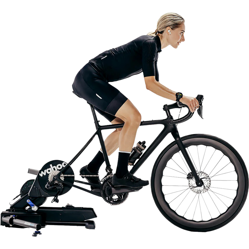 KICKR MOVE Indoor Smart Trainer, Wahoo Fitness KICKR MOVE Indoor Smart Trainer with rider