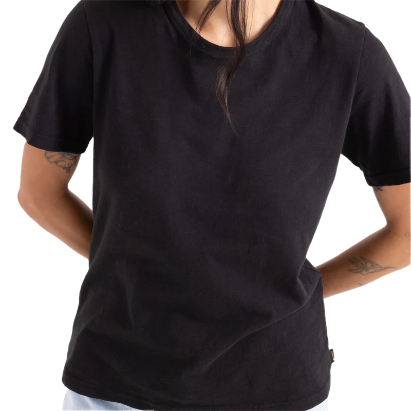 Women's Well Worn Short Sleeve Tee, Roark Women's Well Worn Short Sleeve Tee in BLK2 Black 2 front