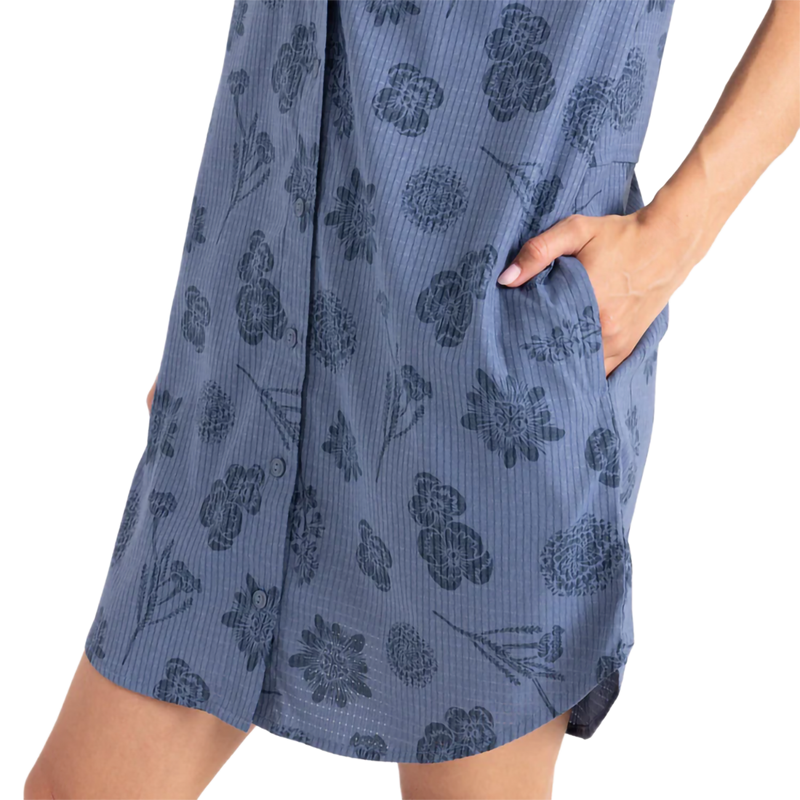 Women's Bless Up Dress, Roark Women's Bless Up Dress in WAI Washed Indigo bottom