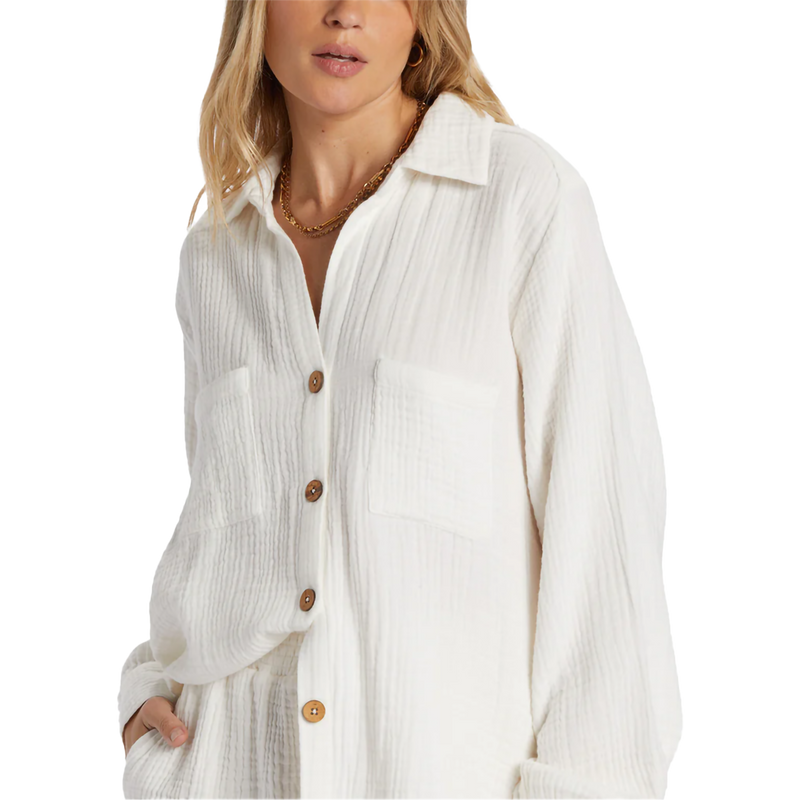 Women's Swell Blouse, Billabong Women's Swell Blouse in Salt Crystal