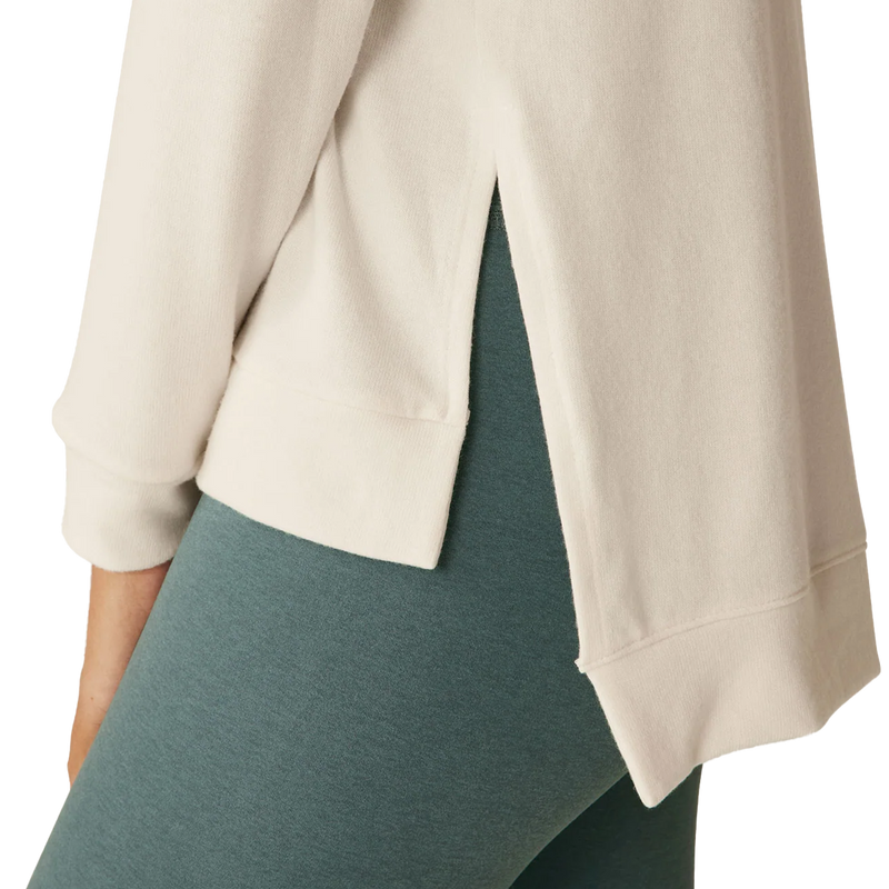 Women's Long Weekend Lounge Pullover, Beyond Yoga Women's Long Weekend Lounge Pullover side slit