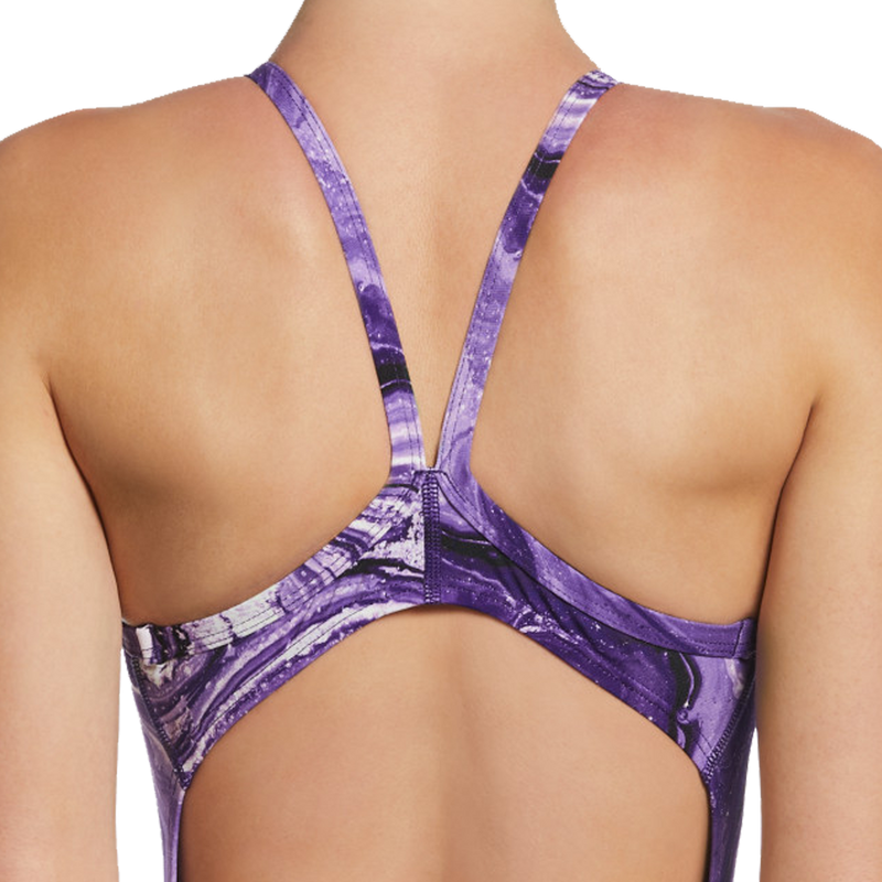 Women's Crystal Wave Racerback One Piece, Nike Swim Women's Crystal Wave Racerback One Piece back detail