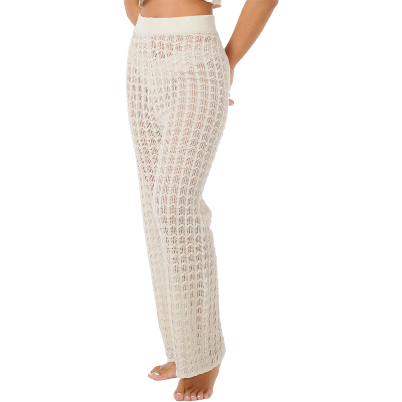 Women's Santorini Sun Crochet Pant, Rip Curl Women's Santorini Sun Crochet Pant in Shell front left