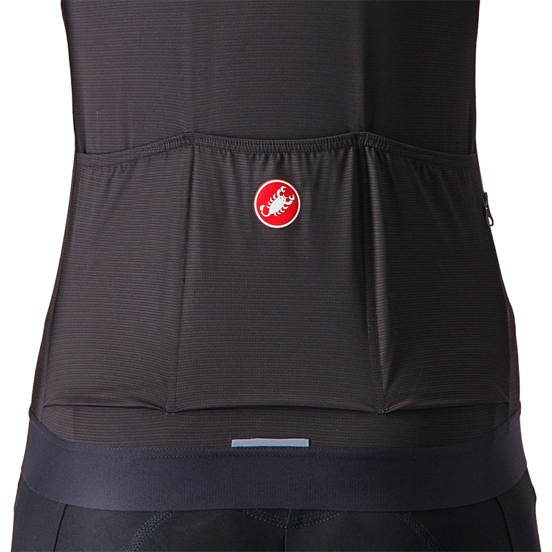 Women's Espresso Jersey, Castelli Women's Espresso Jersey in Black back pockets