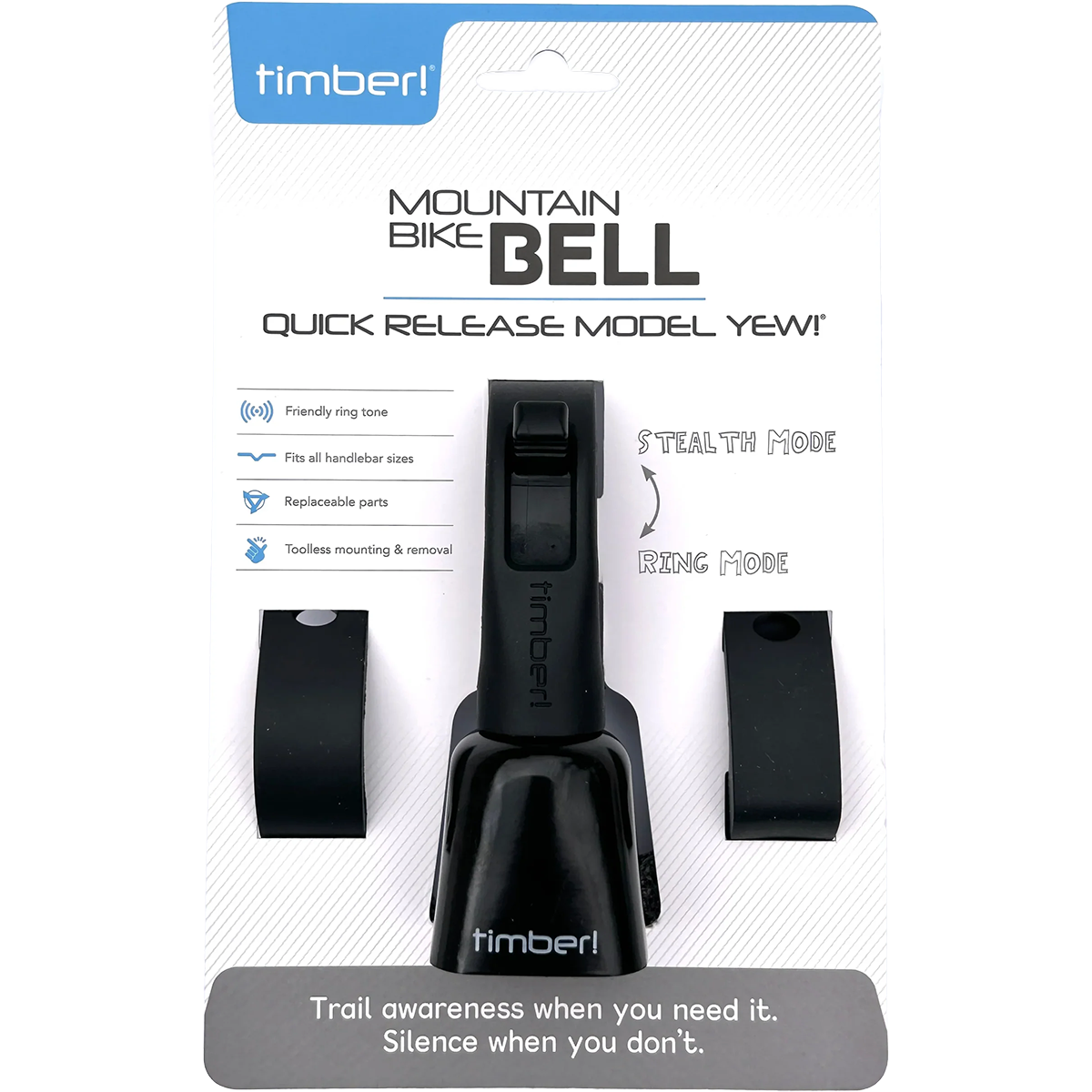 Timber MTB Bell Yew! - Quick Release Mount alternate view