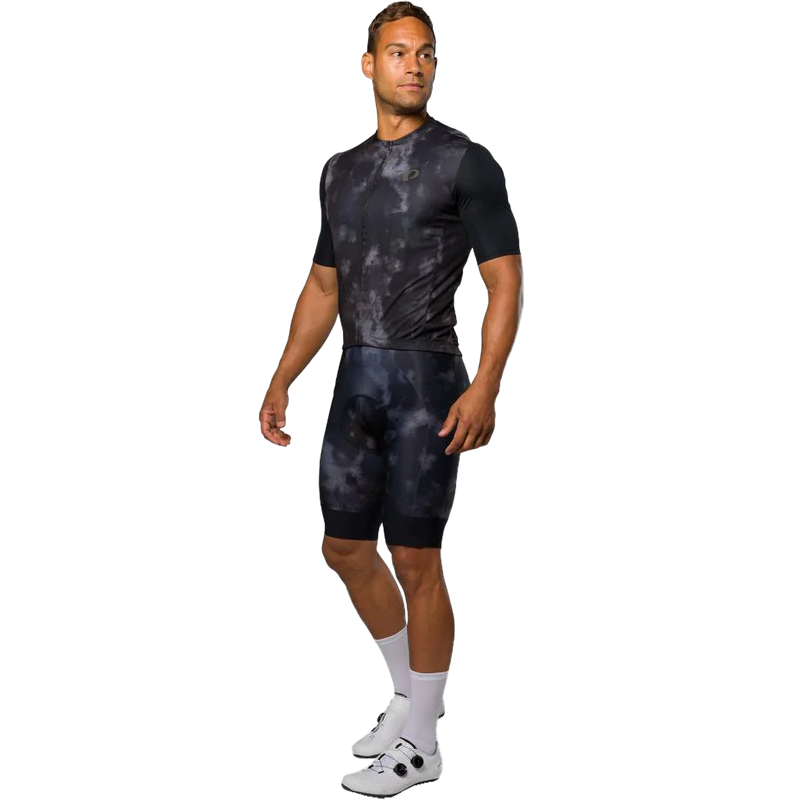 Men's Attack Short Sleeve Jersey, Pearl Izumi Men's Attack Short Sleeve Jersey in Black Spectral front left