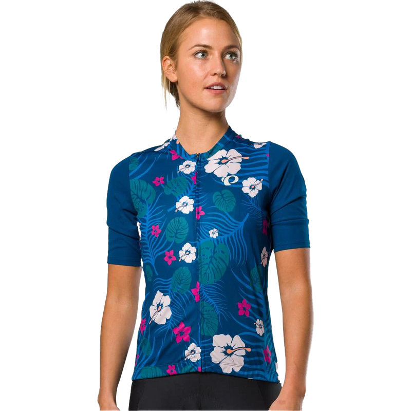 Women's Attack Short Sleeve Jersey, Pearl Izumi Women's Attack Short Sleeve Jersey in Twilight Tropical front