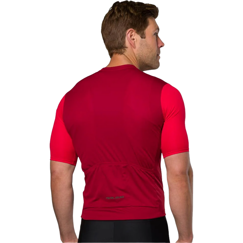 Men's Attack Short Sleeve Jersey, Pearl Izumi Men's Attack Short Sleeve Jersey in Red Dahia back