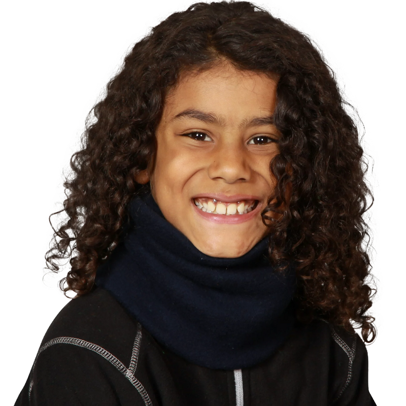 Youth Double Layer Neck Warmer, Turtle Fur Youth Double Layer Neck Warmer on neck