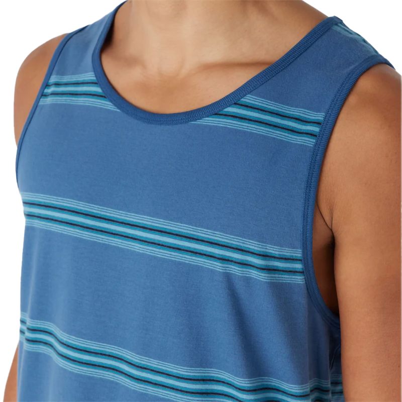 Men's Smasher Tank, O'Neill Men's Smasher Tank in Indigo front collar