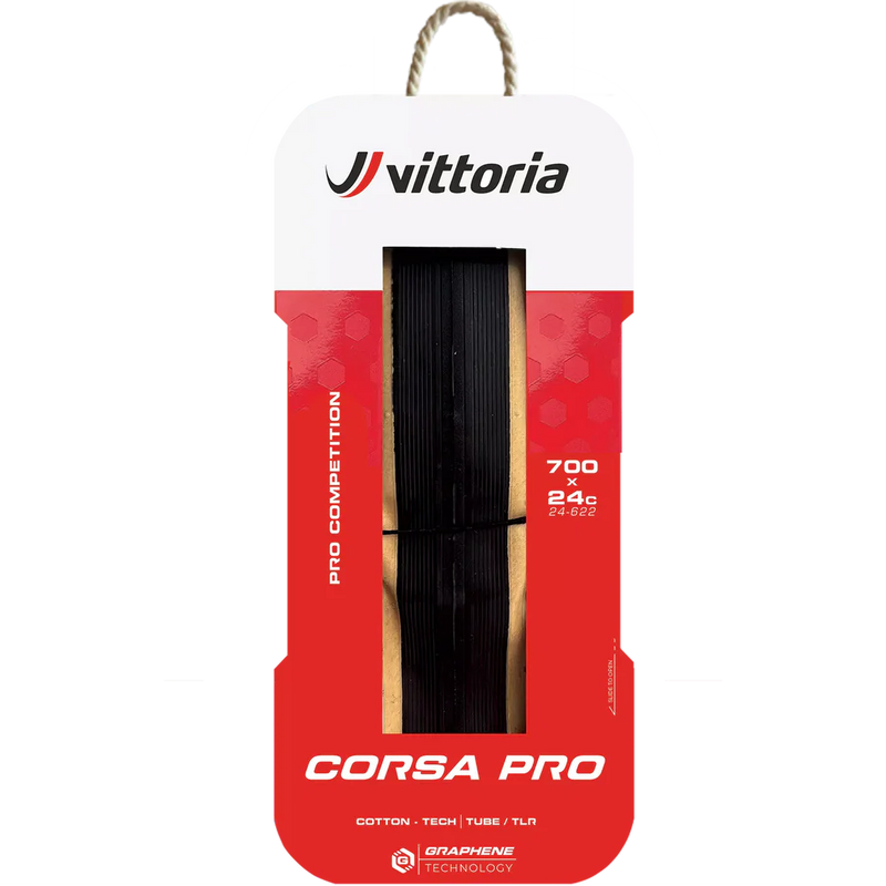 Corsa Pro 700c x 28 TLR Fold Black/Para, Vittoria Corsa Pro 700x28 TLR Fold Black/Para in package