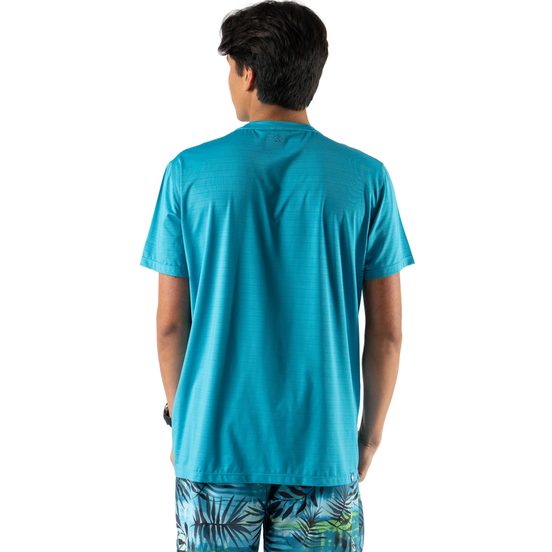 UPF Tee SS, Rabbit Men's UPF Tee SS in 405 Algiers Blue back