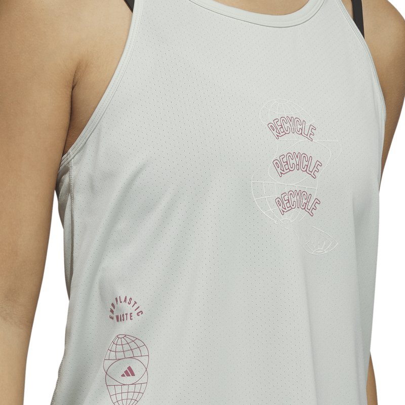 Women's Run For The Oceans Tank, adidas Women's Run For The Oceans Tank graphic
