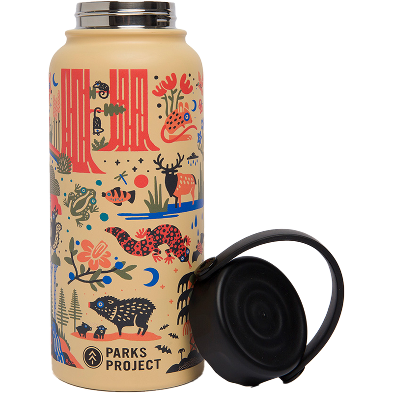 Founded Insulated Water Bottle, Parks Project Founded Insulated Water Bottle lid off