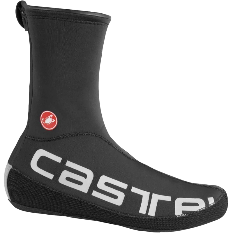 Diluvio UL Shoecover, Castelli Diluvio UL Shoecover in 010-Black/Silver right outside
