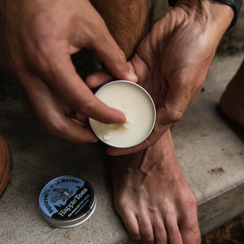 Happie Toes Tin 2 oz, Squirrel's Nut Butter Happie Toes Tin 2 oz tin open
