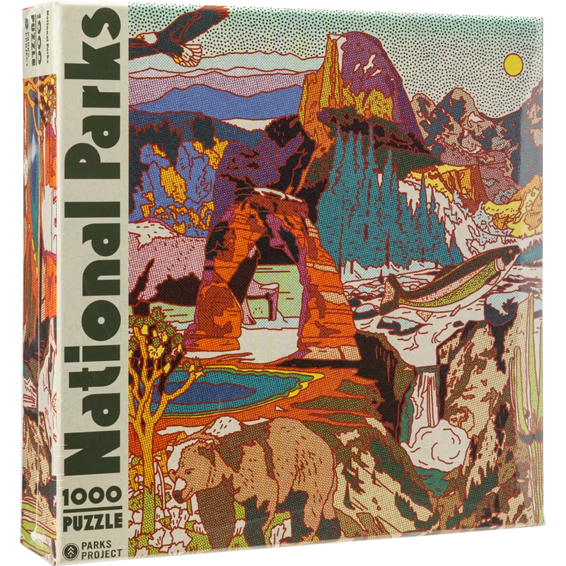 National Parks Collage 1000 Piece Puzzle, Parks Project National Parks Collage 1000 Puzzle 3/4 view