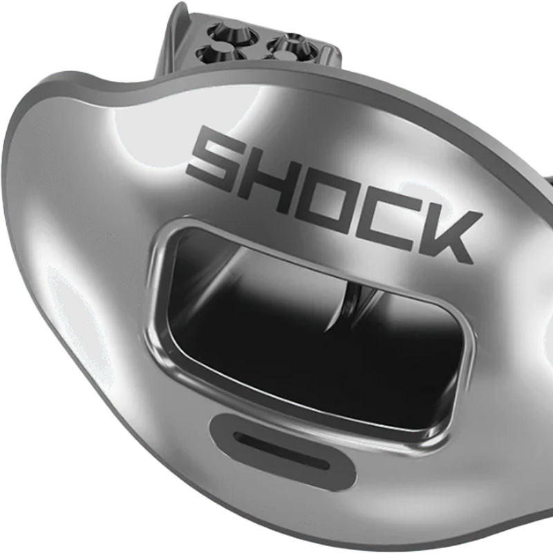 Max AirFlow Lip Guard Chrome, Shock Doctor Max AirFlow Lip Guard Chrome close up