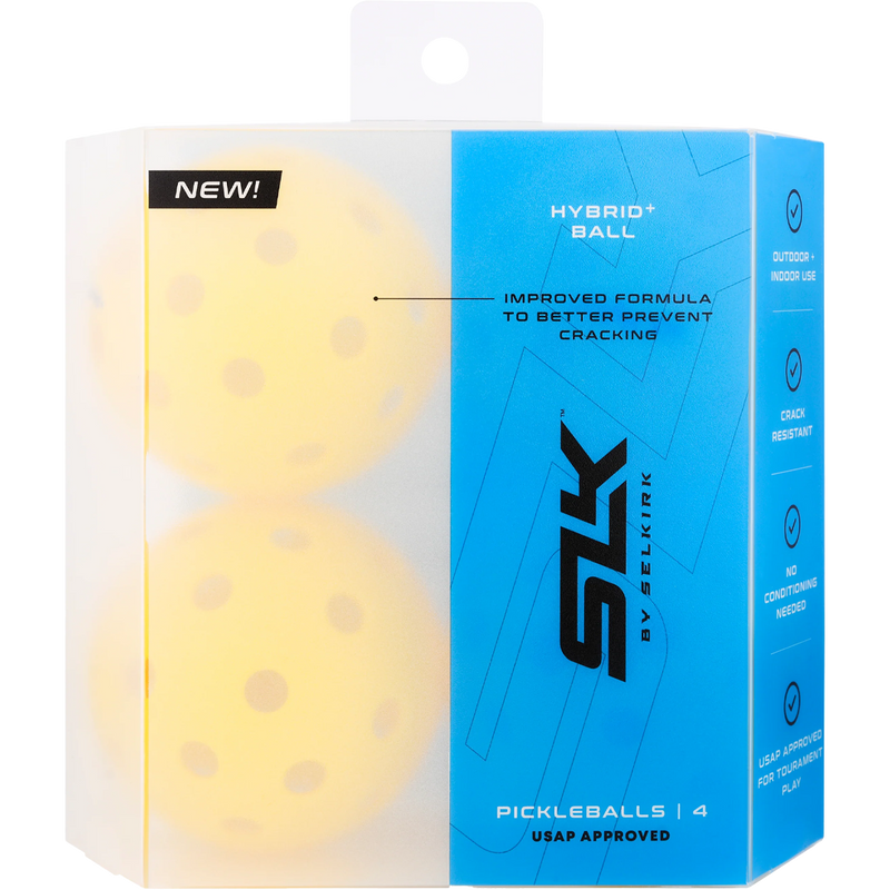 Hybrid + Ball (4 Pack), Selkirk Sport Hybrid + Ball 4 Pack in Yellow
