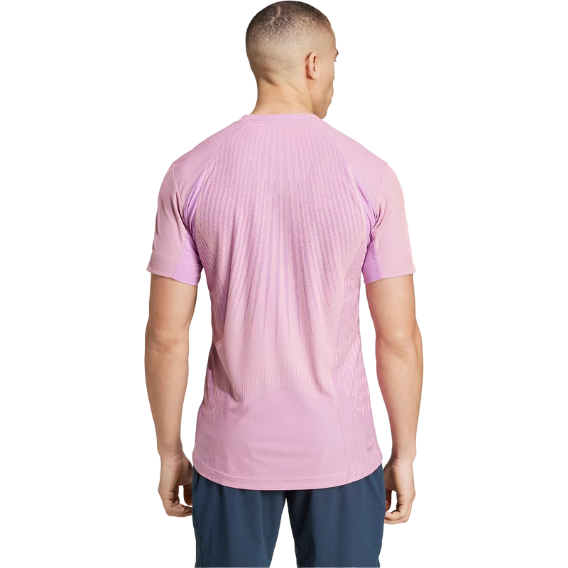 Men's Airchill Tee Pro, Adidas Men's Airchill Tee Pro in Semi Pink/Preloved Purple back